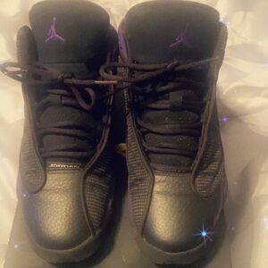 SOLD SOLD SOLD‼️‼️‼️ 
Black and Purple jordan sneakers size 6yt
